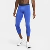 Nike Men's  Pro Dri-fit 3/4 Tights In Blue