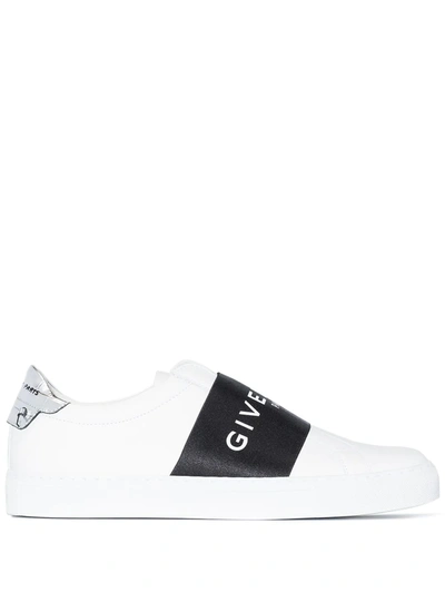 Givenchy White & Silver Elastic Urban Knots Sneakers In White,black,silver