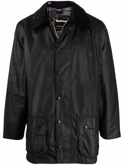 Barbour Bedale Snap-fastening Jacket In Bk91 Black