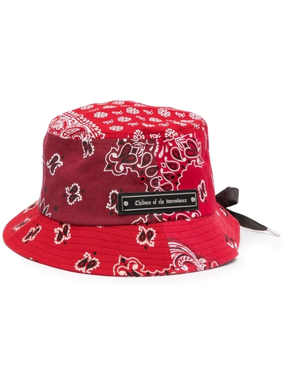 Children Of The Discordance Paisley-print Bucket Hat In Red