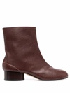 Maison Margiela Tabi-toe Ankle Boots In Red