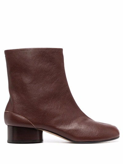 Maison Margiela Tabi-toe Ankle Boots In Red