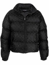 Misbhv Black Signature Nylon Puffer Jacket In Black