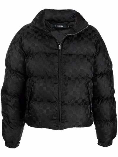 Misbhv Black Signature Nylon Puffer Jacket