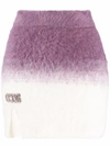 Gcds Gradient-effect Knitted Miniskirt In Purple