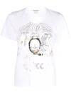 Junya Watanabe White Graphic-print Round-neck T-shirt In 白色