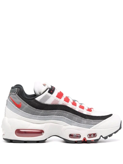 Nike Air Max 95 Qs Sneakers In White/chile Red