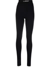 STYLAND RIBBED-KNIT LOGO BAND LEGGINGS