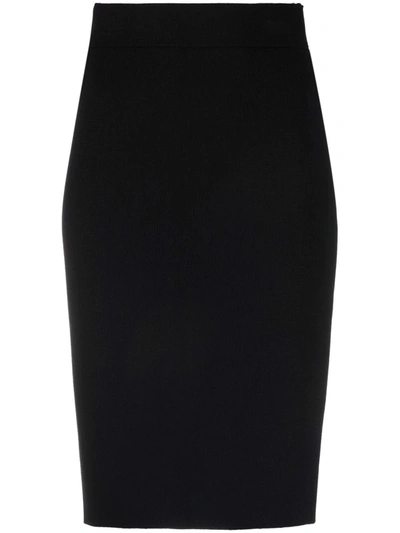 Styland High-waist Pencil Skirt In 黑色