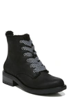 Lifestride Kunis Cozy Faux Shearling Lined Lace-up Boot In Black