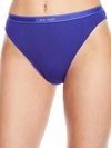 Calvin Klein Pure Ribbed Hi-cut Brief In Purple Parade