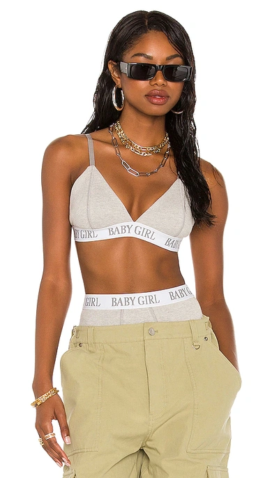 Aaliyah X Revolve Aaliyah Bra Top In Gray & White