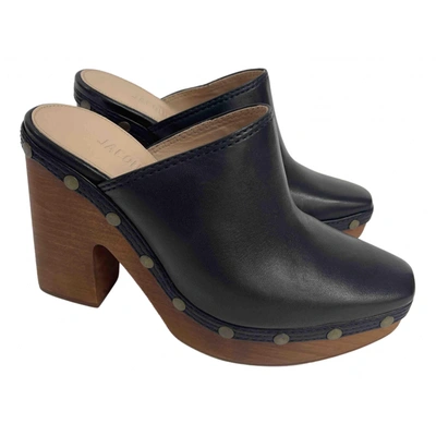 Pre-owned Jacquemus Les Sabots Leather Mules & Clogs In Black