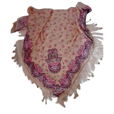Pre-owned Manoush Silk Stole In Pink
