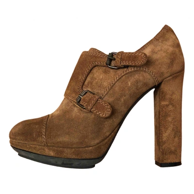 Pre-owned Lanvin Ankle Boots In Camel