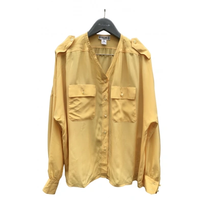 Pre-owned Celine Silk Shirt In Yellow