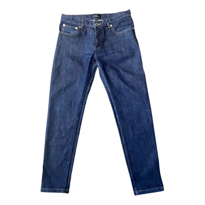 Pre-owned Apc Slim Jeans In Blue