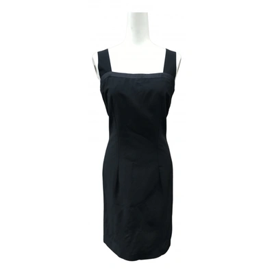 Pre-owned Dries Van Noten Wool Mid-length Dress In Black