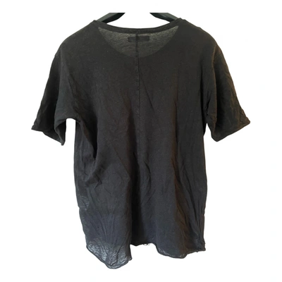 Pre-owned Anine Bing Linen T-shirt In Black