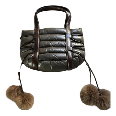 Pre-owned Moncler Leather Handbag In Brown