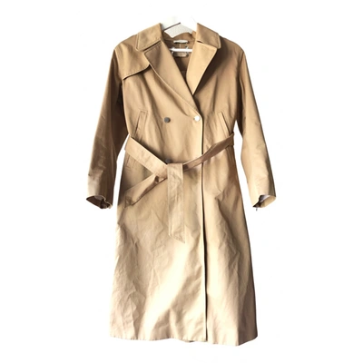 Pre-owned Sandro Spring Summer 2019 Trench Coat In Camel