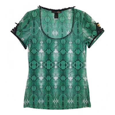 Pre-owned Just Cavalli Green Synthetic Top