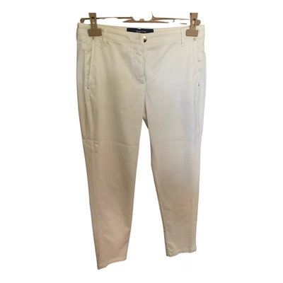 Pre-owned Jacob Cohen Straight Pants In Ecru