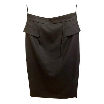 Pre-owned Gucci Wool Mid-length Skirt In Black