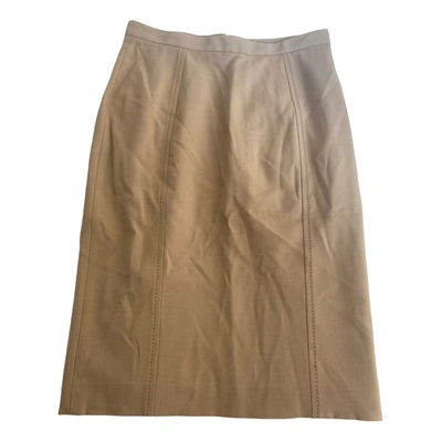 Pre-owned Dsquared2 Wool Mini Skirt In Camel