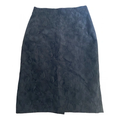 Pre-owned Max Mara Wool Mini Skirt In Black