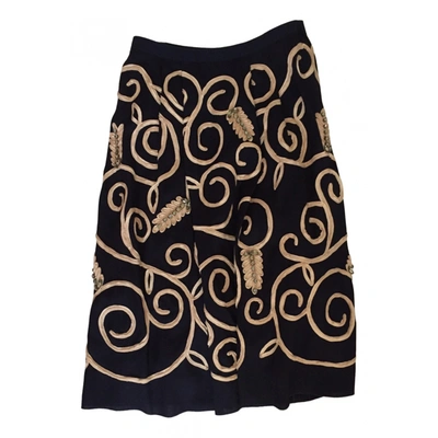 Pre-owned Louis Vuitton Mid-length Skirt In Black