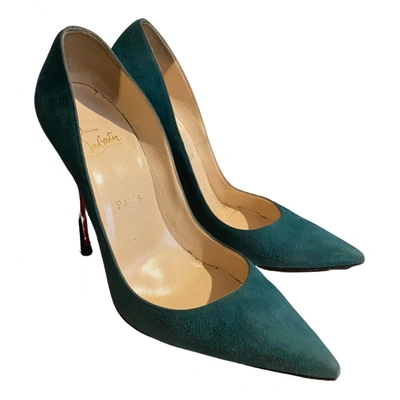 Pre-owned Christian Louboutin So Kate Heels In Green