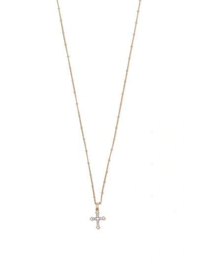 Dolce & Gabbana Cross-pendant Necklace In Gold