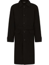 DOLCE & GABBANA SINGLE-BREASTED BELTED COAT