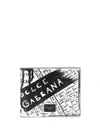 DOLCE & GABBANA GRAFFITI-PRINT BI-FOLD WALLET