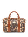 DOLCE & GABBANA SMALL LEOPARD-PRINT CRESPO SATCHEL BAG