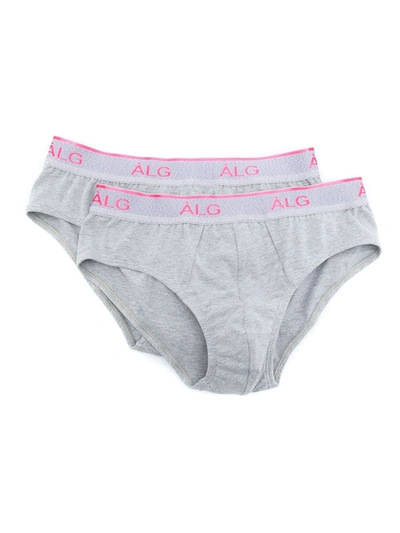 Àlg Slip Two-pack Briefs In Grey