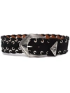 Etro Rivet-embellished Suede Belt In Black