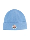 MONCLER LOGO-PATCH KNITTED HAT