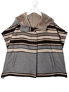 Brunello Cucinelli Stripe-pattern Hooded Coat In Grey
