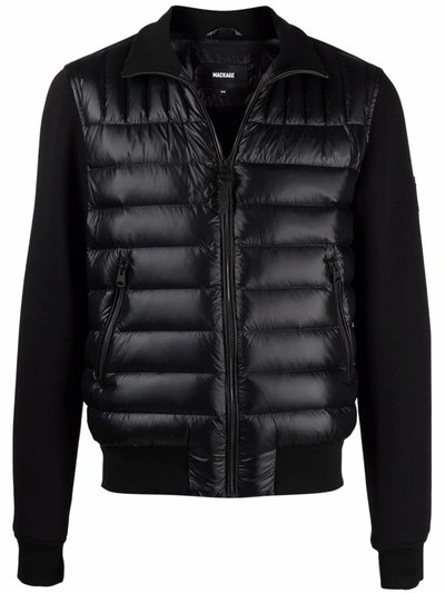 Mackage Collins Padded-front Panel Jacket In Black