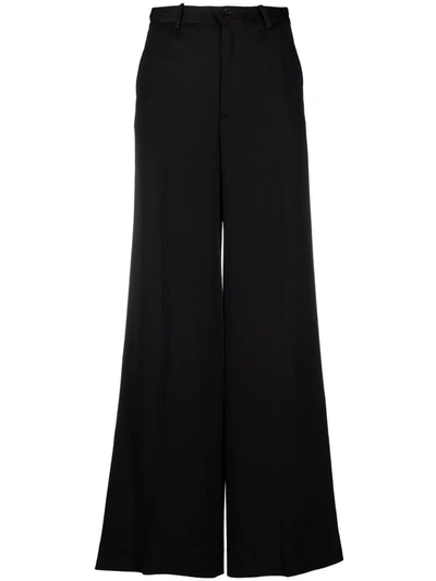 P.a.r.o.s.h Black Pants With Elastic Waist In Blue