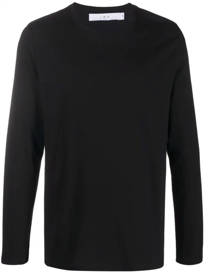 Iro Terence Long Sleeve Crew Neck T Shirt In Black