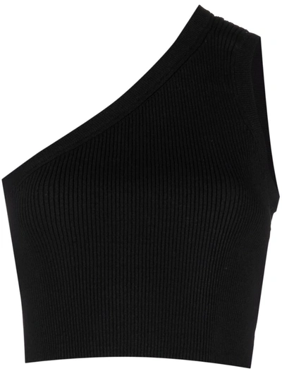 Jacquemus Ascu Knitted Top In Black