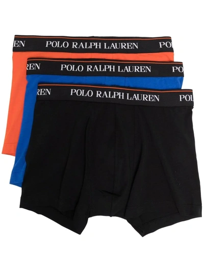 Polo Ralph Lauren Three-pack Logo-waistband Boxers In Black
