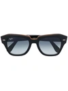 Ray Ban State Street Square-frame Sunglasses In Black