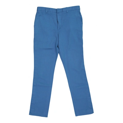 Pre-owned Calvin Klein 205w39nyc Wool Trousers In Blue