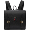 Thom Browne Black Rwb Structured Backpack In 001 Black