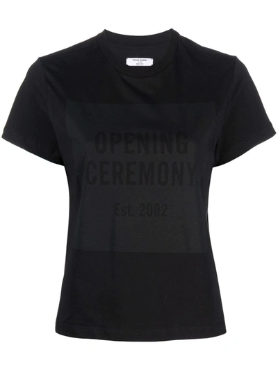 Opening Ceremony Box Logo Print T-shirt In Black