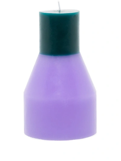 Hay Pillar Colour-block Candle In Purple